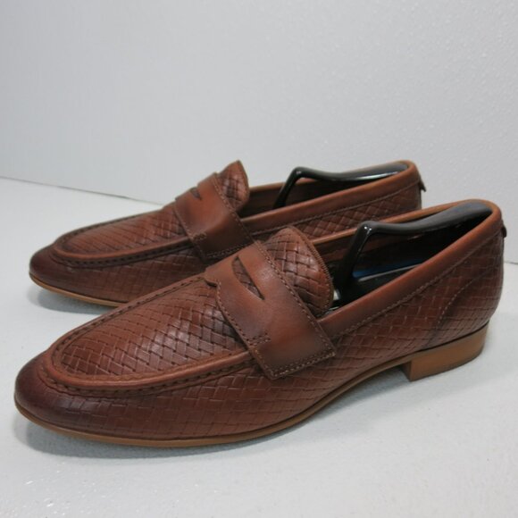 Vince Camuto Oil Tanned Strap Leather Dress Fashion Loafers Footwear Men's 10 - Picture 1 of 7